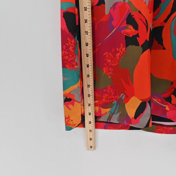 AIDAN MATTOX Dress Womens Size 12 Floral Printed Short Kimono Sleeve VNeck Multi - Picture 11 of 13